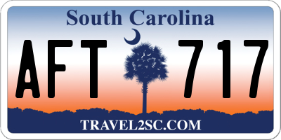SC license plate AFT717