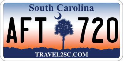 SC license plate AFT720