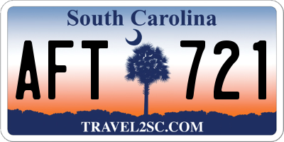 SC license plate AFT721