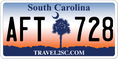 SC license plate AFT728