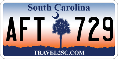 SC license plate AFT729