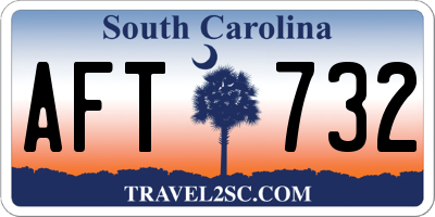 SC license plate AFT732
