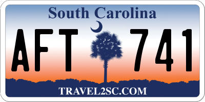 SC license plate AFT741