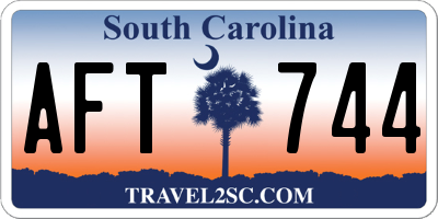 SC license plate AFT744