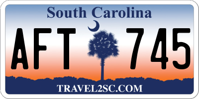 SC license plate AFT745