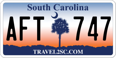 SC license plate AFT747