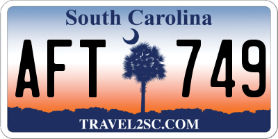 SC license plate AFT749