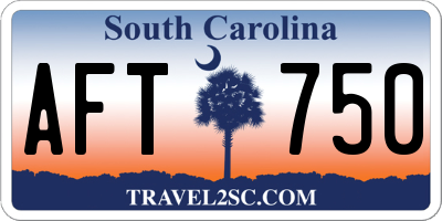 SC license plate AFT750