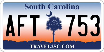 SC license plate AFT753