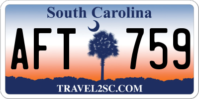 SC license plate AFT759