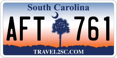 SC license plate AFT761
