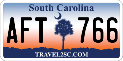 SC license plate AFT766