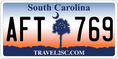 SC license plate AFT769