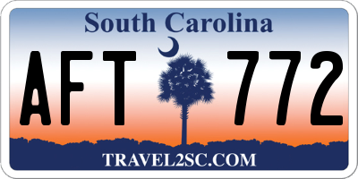 SC license plate AFT772