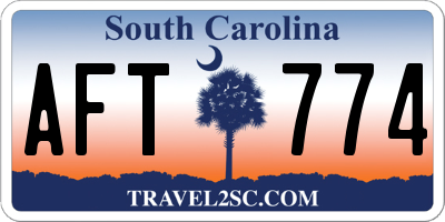 SC license plate AFT774