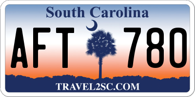 SC license plate AFT780