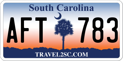SC license plate AFT783