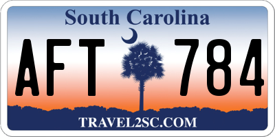 SC license plate AFT784