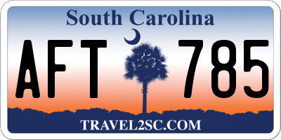 SC license plate AFT785