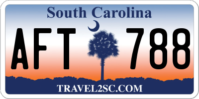 SC license plate AFT788