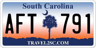 SC license plate AFT791