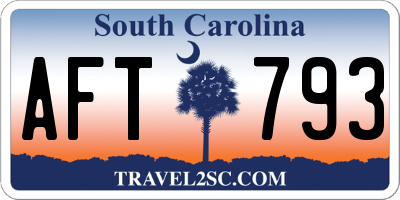 SC license plate AFT793