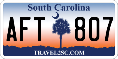 SC license plate AFT807