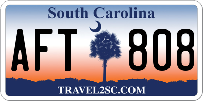 SC license plate AFT808