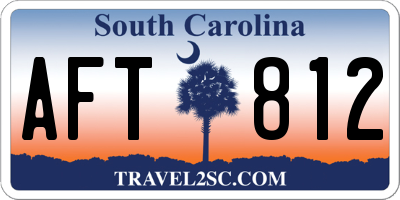 SC license plate AFT812