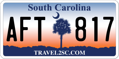 SC license plate AFT817