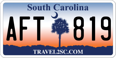 SC license plate AFT819