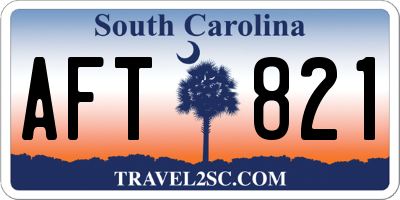 SC license plate AFT821