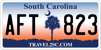 SC license plate AFT823