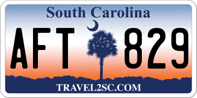 SC license plate AFT829