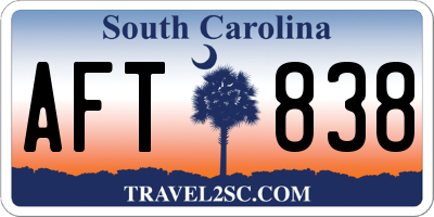 SC license plate AFT838