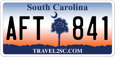 SC license plate AFT841