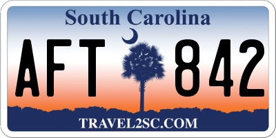 SC license plate AFT842