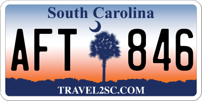 SC license plate AFT846
