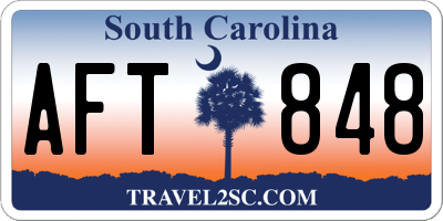 SC license plate AFT848