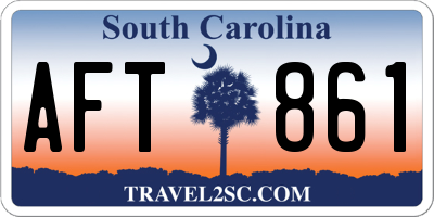 SC license plate AFT861