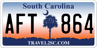 SC license plate AFT864
