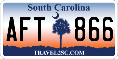 SC license plate AFT866