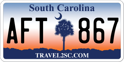 SC license plate AFT867