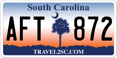 SC license plate AFT872