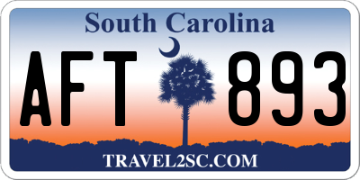 SC license plate AFT893
