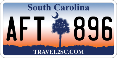 SC license plate AFT896