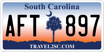 SC license plate AFT897