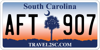 SC license plate AFT907