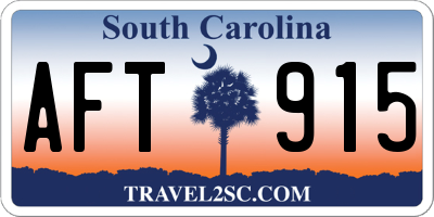 SC license plate AFT915