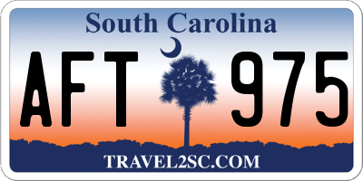 SC license plate AFT975